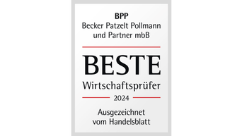 Siegel für die Auszeichnung "Bester Wirtschaftsprüfer 2024" an BPP