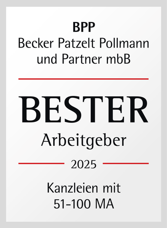 Siegel für die Auszeichnung "Bester Arbeitgeber 2025" an BPP