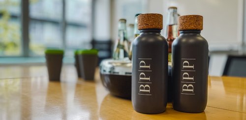 Trinkflaschen mit BPP Logo